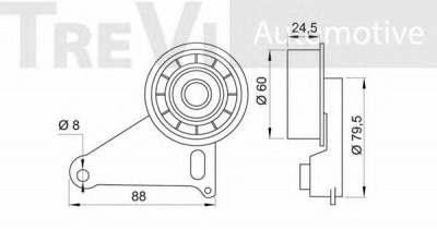 TREVI AUTOMOTIVE td1009 -  Натяжной ролик, ремень ГРМ